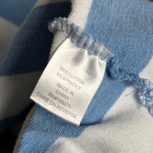 The Black Dog Blue & White Striped Pullover Hoodie Sweatshirt - Size XL - Picture 6 of 8